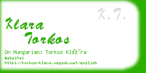 klara torkos business card